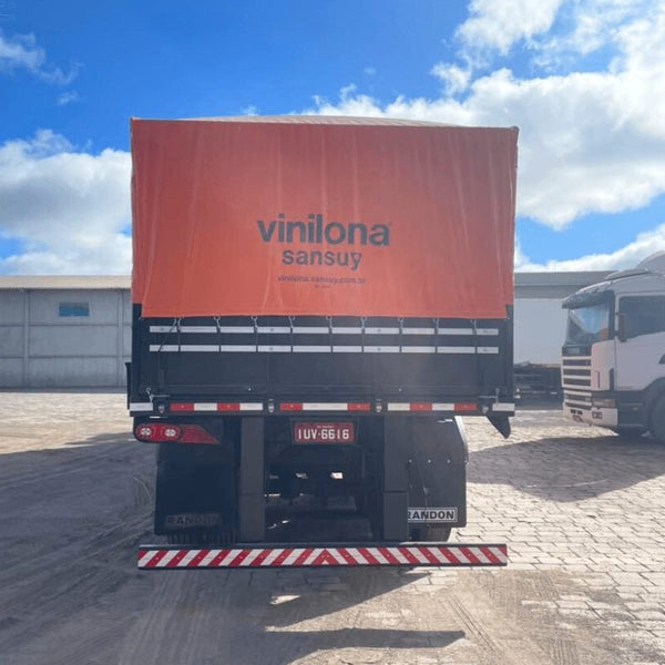Lona de Vinil Vinilona 14,7 x 4,7 Laranja para carreta (Sob encomenda)