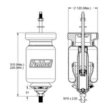 Conjunto Molas Pneumáticas para Cabine de Caminhão Scania S4 R até 2003 Traseira