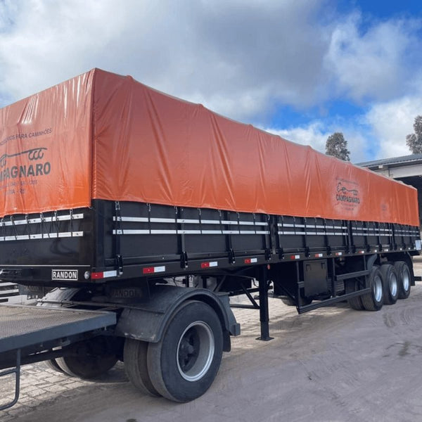 Lona de Vinil Vinilona 14,7 x 4,7 Laranja para carreta (Sob encomenda)