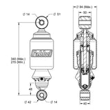 Conjunto Molas Pneumáticas para Cabine de Caminhão Mercedes Benz Axor Dianteira